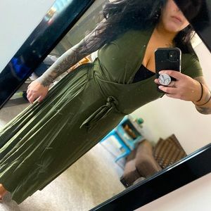 Full Length Wrap Dress